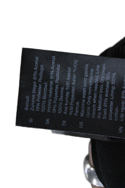COS Women Black Acetate Trousers 28in Inseam Size 4