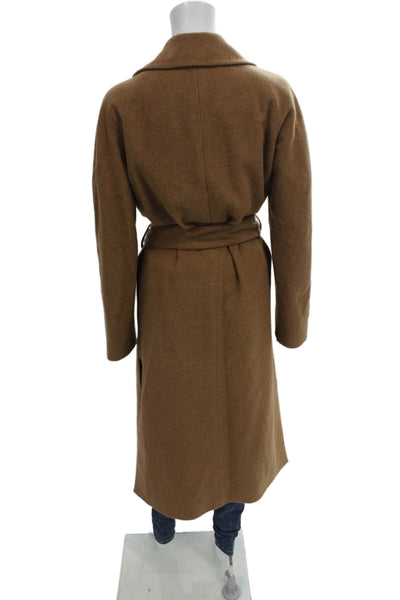 Chiarulli Women Coat Brown Virgin Wool Size 44