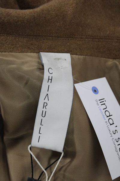 Chiarulli Women Coat Brown Virgin Wool Size 44