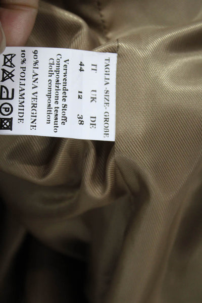 Chiarulli Women Coat Brown Virgin Wool Size 44