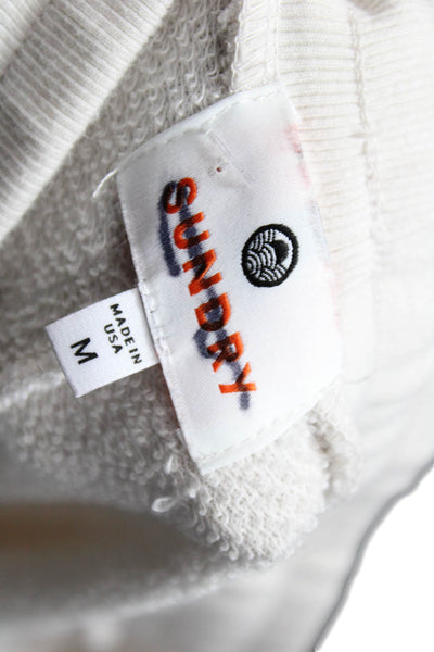 Sundry Unisex Beige Striped Drawstring Sweatpants 50% Cotton Size M