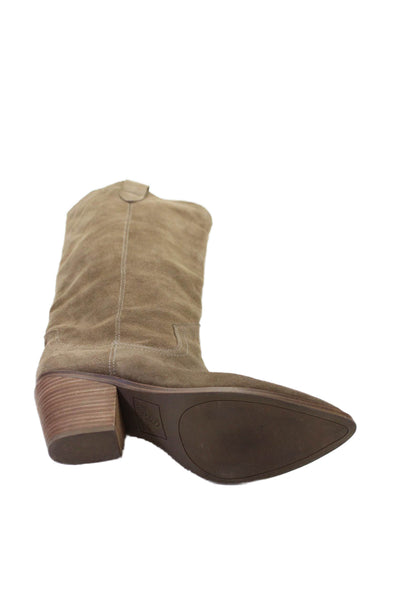 Blondo Womens Suede Block Heels Knee High Boots Shoes Brown Size 9.5