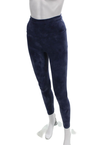 Lululemon Womens Ankle Tie Dye Blue Nylon Blend Leggings Size 4