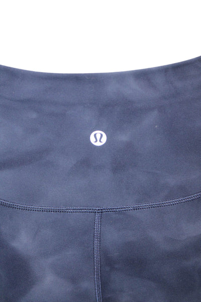Lululemon Womens Ankle Tie Dye Blue Nylon Blend Leggings Size 4