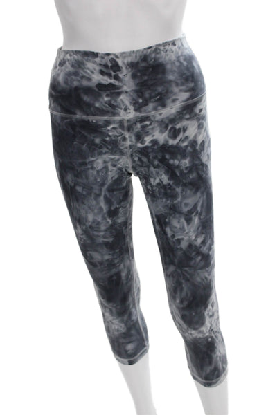 Lululemon Women Gray Tie Dye Capri Leggings Polyester Size 4