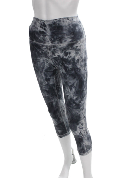 Lululemon Women Gray Tie Dye Capri Leggings Polyester Size 4