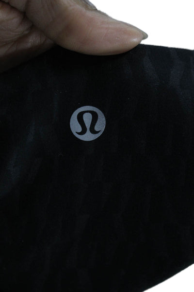Lululemon Womens Capri Leggings Black Animal Print Nylon Blend Size 4