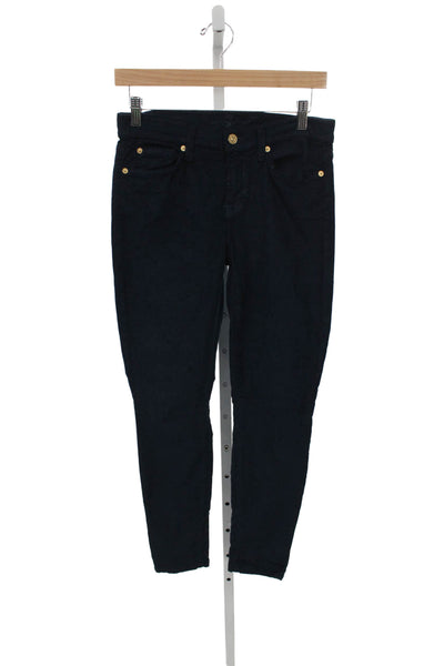 7 For All Mankind Women Skinny Mid Rise Blue Jeans Size 26