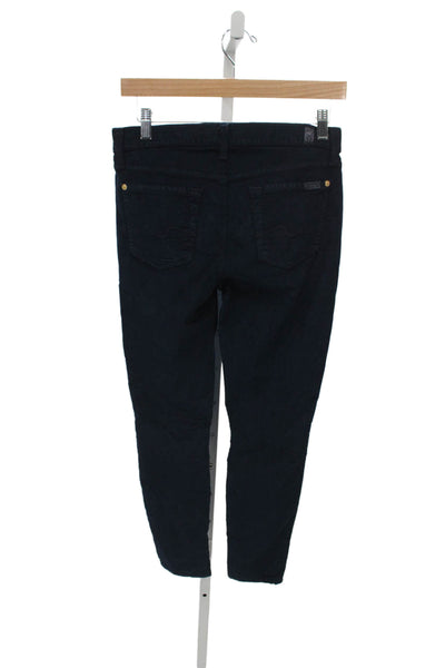 7 For All Mankind Women Skinny Mid Rise Blue Jeans Size 26