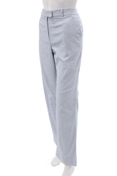Brooks Brothers Women Dress Pants Blue Striped Cotton Zip Size 8