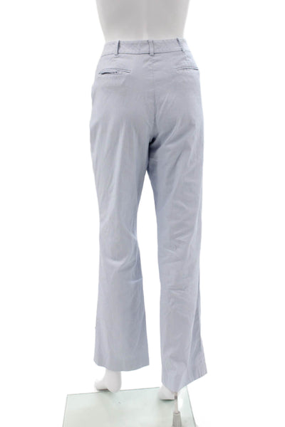 Brooks Brothers Women Dress Pants Blue Striped Cotton Zip Size 8