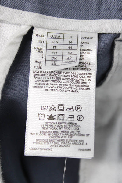 Brooks Brothers Women Chino Pants Blue Button Size 8