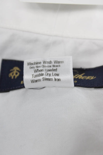 Brooks Brothers Women Button Down White Cotton Long Sleeve Size 8
