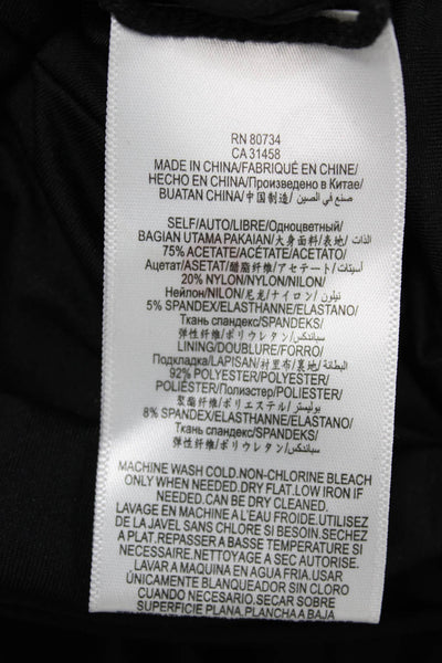 BCBGMAXAZRIA Womens Black Bodycon Dress V-Neck Sleeveless Acetate Size L