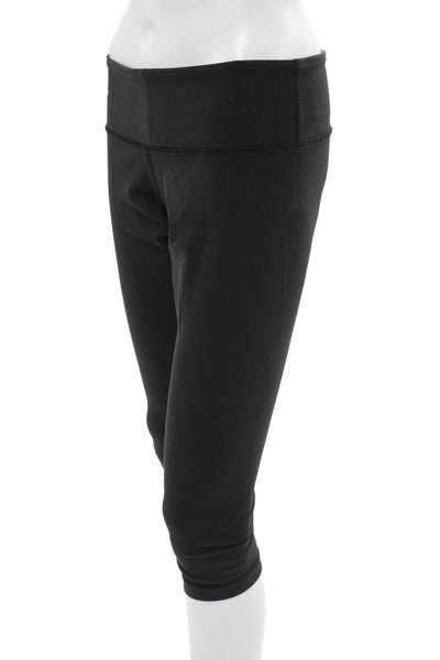 Lululemon Womens Capri Leggings Black Nylon Blend Pull On Athletic Size 4