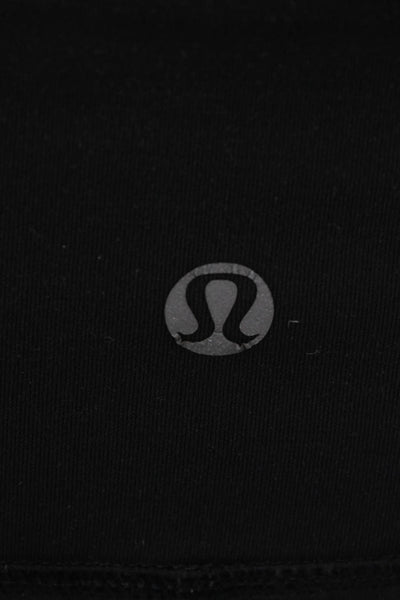 Lululemon Womens Capri Leggings Black Nylon Blend Pull On Athletic Size 4