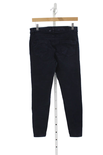 Zara Unisex Adults Skinny Blue Mid Rise Cotton Jeans Size 29