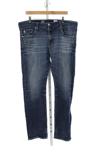 AG Mens Straight Blue Cotton Jeans Size 38