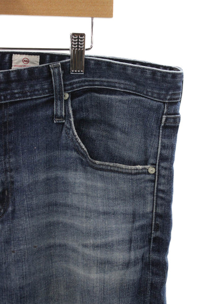 AG Mens Straight Blue Cotton Jeans Size 38
