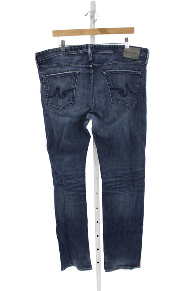 AG Mens Straight Blue Cotton Jeans Size 38
