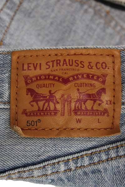 Levi Strauss & Co Women Cut-Off Blue Cotton Shorts Size 25