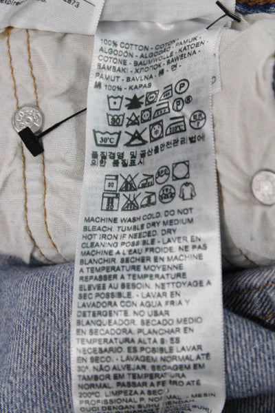 Levi Strauss & Co Women Cut-Off Blue Cotton Shorts Size 25