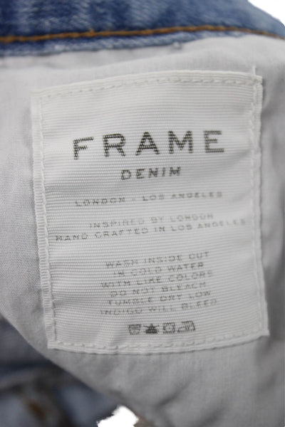 Frame Denim Women Cut-Off Blue Shorts Size 24