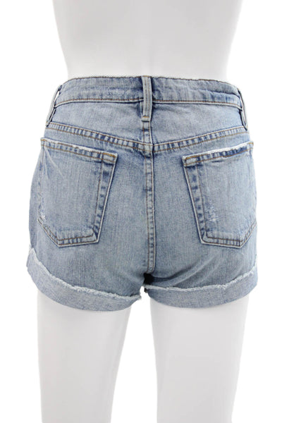 Frame Denim Women Cut-Off Blue Cotton Shorts Size 24