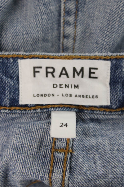 Frame Denim Women Cut-Off Blue Cotton Shorts Size 24
