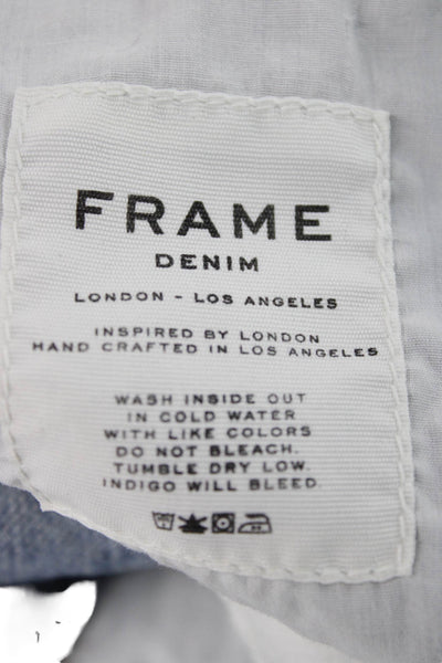 Frame Denim Women Cut-Off Blue Cotton Shorts Size 24