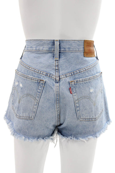 Levi's Women Cut-Off Shorts Blue 100% Cotton Size 26