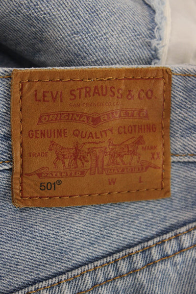 Levi's Women Cut-Off Shorts Blue 100% Cotton Size 26