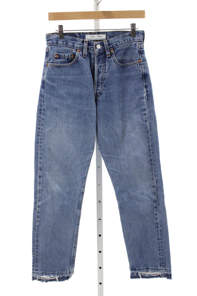 Levi's Women Blue Straight Jeans High Rise Button Fly Size 29