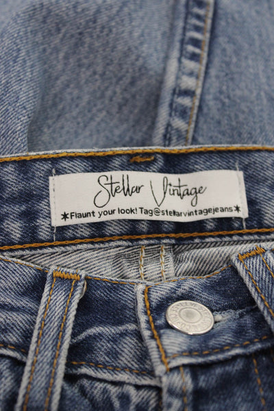 Levi's Women Blue Straight Jeans High Rise Button Fly Size 29