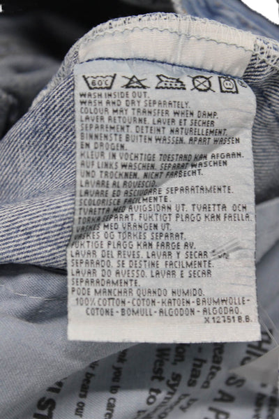 Levi's Women Blue Straight Jeans High Rise Button Fly Size 29