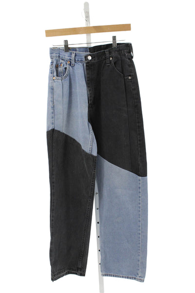 Levi's Mens Straight Multicolor Geometric Jeans Button Closure Size 36