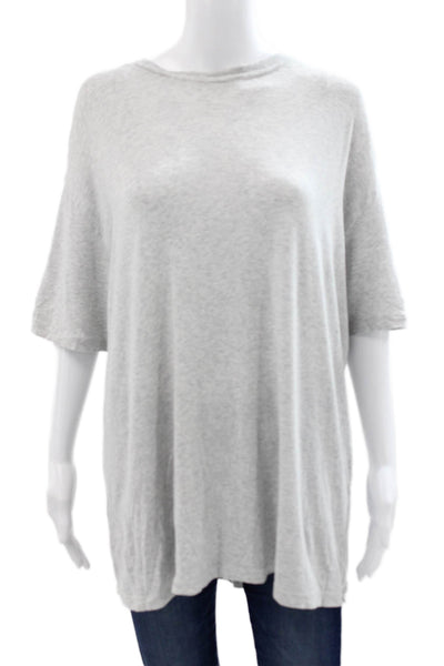 Skims Womens Tunic Gray Cotton Crew Neck Short Sleeve Pullover Size S