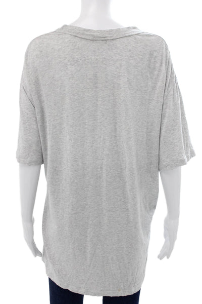 Skims Womens Tunic Gray Cotton Crew Neck Short Sleeve Pullover Size S