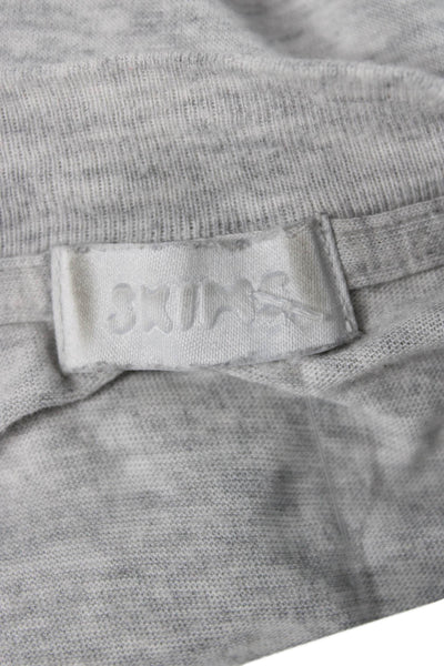 Skims Womens Tunic Gray Cotton Crew Neck Short Sleeve Pullover Size S