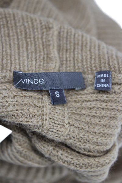 Vince Women Beige Cowl Neck Pullover Sweater Long Sleeve Petite Size S