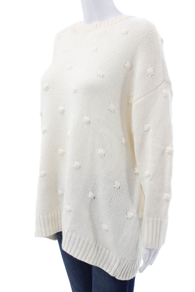 Cyrus Womens Pullover Sweater Ivory Round Neck Long Sleeve Size 1X