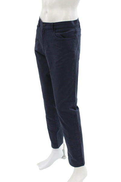 Theory Mens Chino Pants Blue Button Cotton Size 36