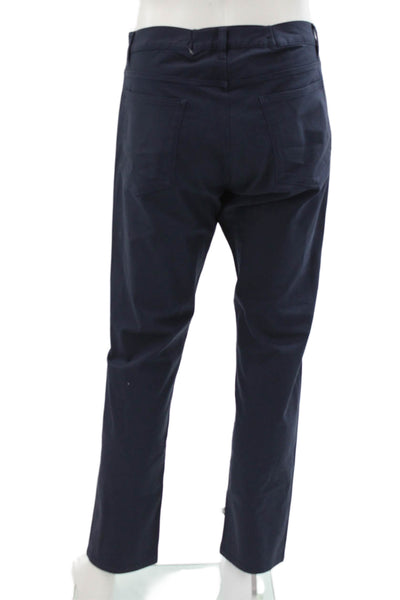 Theory Mens Chino Pants Blue Button Cotton Size 36