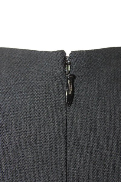 Narciso Rodriguez Women Shift Dress Black Wool Short Sleeve Size 4