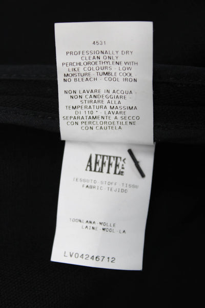 Narciso Rodriguez Women Shift Dress Black Wool Short Sleeve Size 4