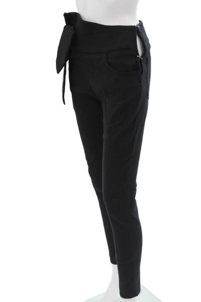 IRO Women Ankle Pants Black Cotton Zip Inseam 28 Size 36