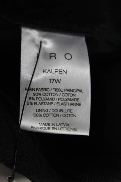 IRO Women Ankle Pants Black Cotton Zip Inseam 28 Size 36