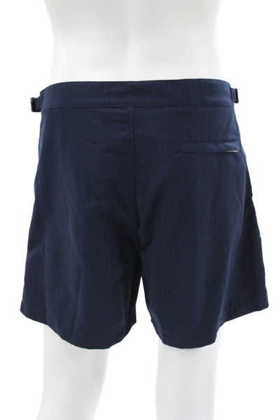 Loro Piana Mens Swim Shorts Blue Polyester Buckle Size L
