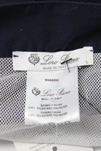 Loro Piana Mens Swim Shorts Blue Polyester Buckle Size L