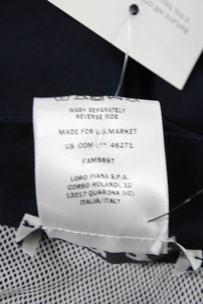Loro Piana Mens Swim Shorts Blue Polyester Buckle Size L